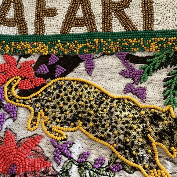 America & Beyond African Safari Embellished Beaded Limited Edition Tote Bag - Picture 13 of 16